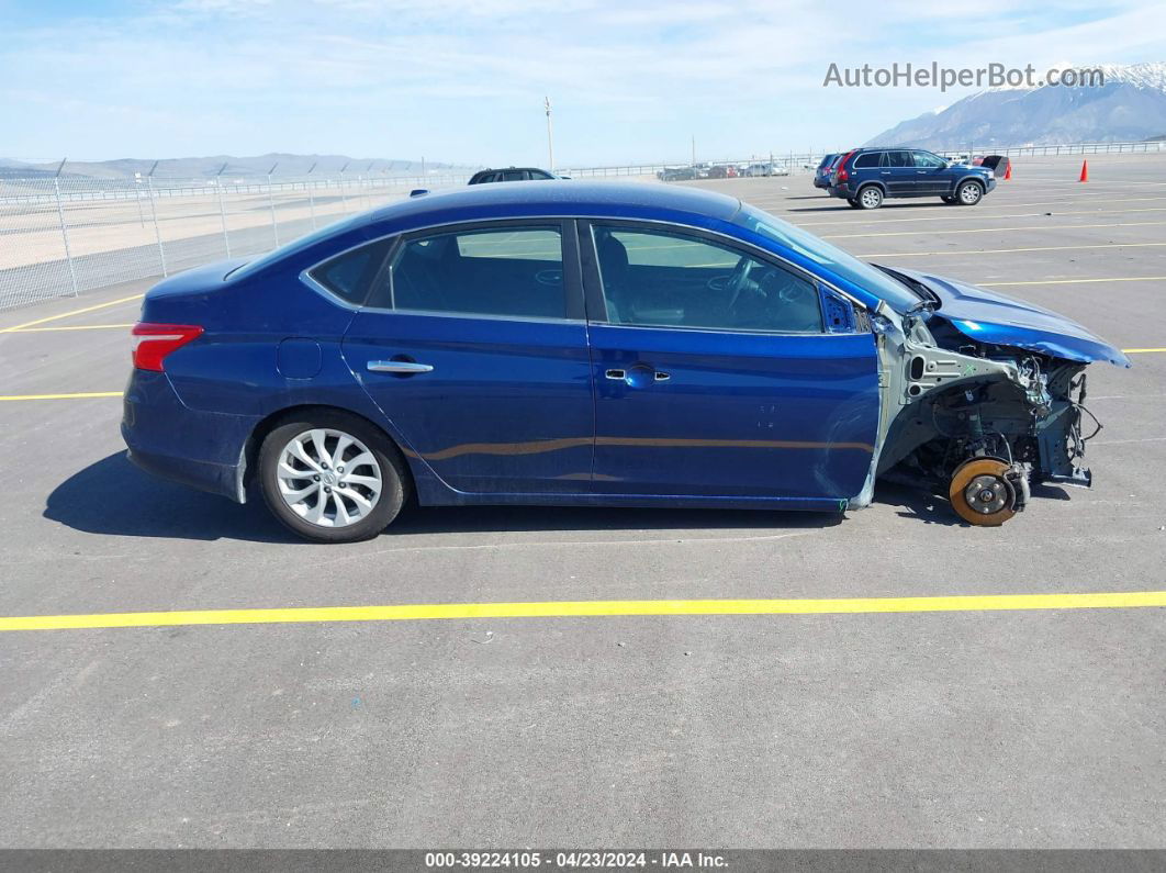 2019 Nissan Sentra Sv Blue vin: 3N1AB7AP8KY221084