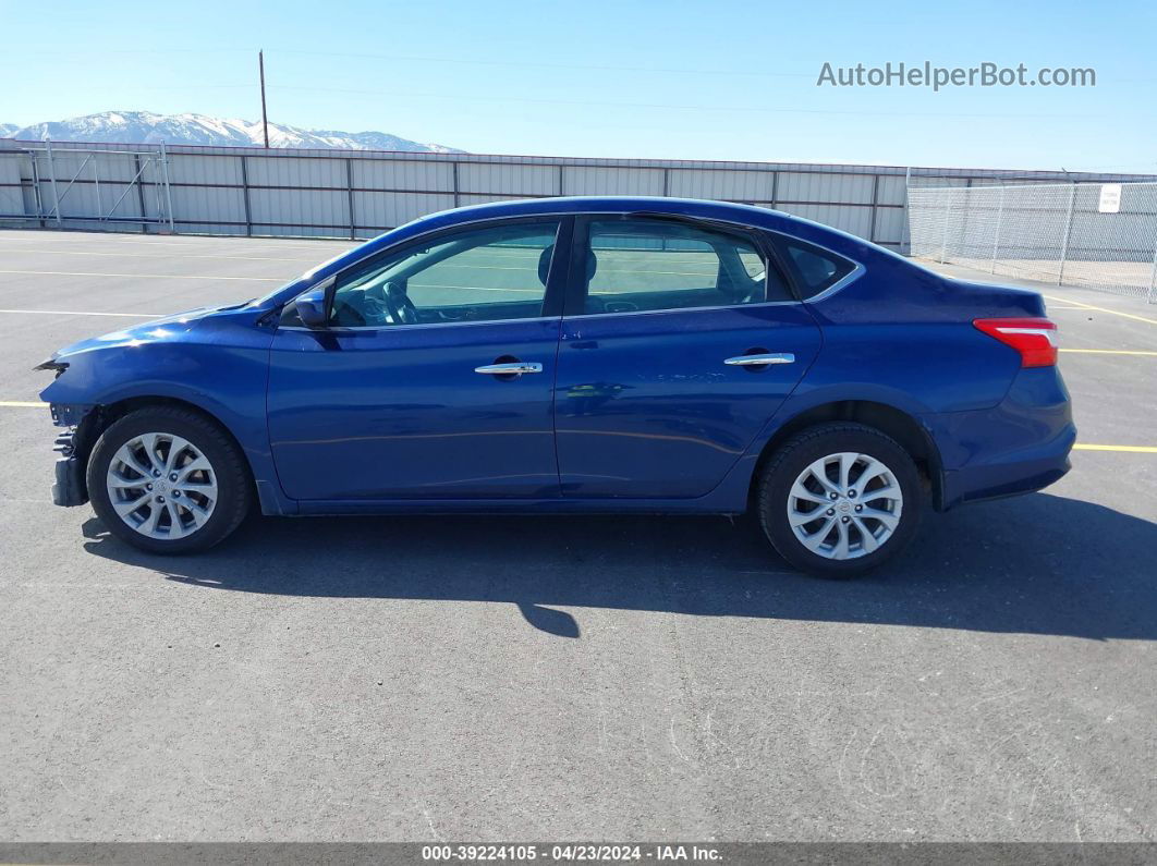 2019 Nissan Sentra Sv Blue vin: 3N1AB7AP8KY221084