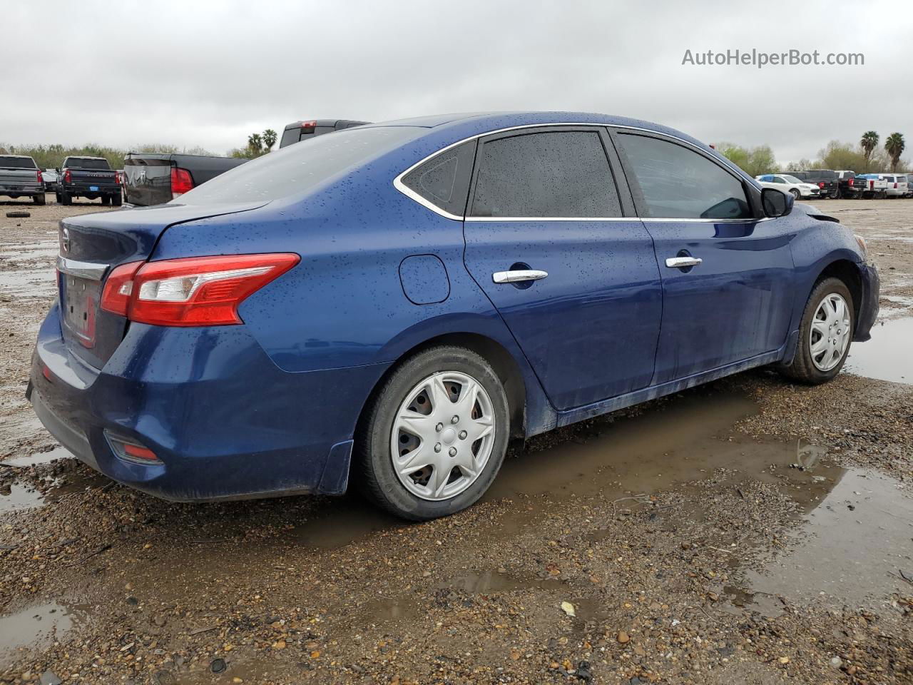 2019 Nissan Sentra S Blue vin: 3N1AB7AP8KY222526