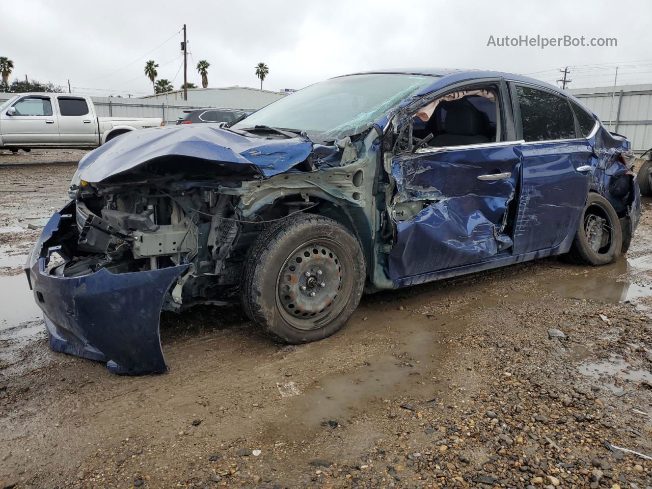 2019 Nissan Sentra S Blue vin: 3N1AB7AP8KY222526