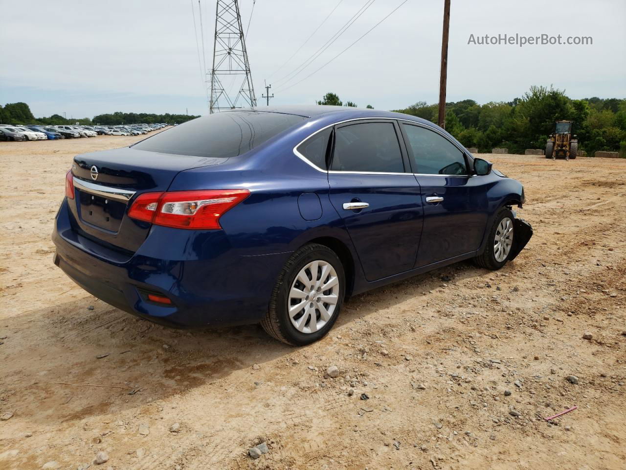 2019 Nissan Sentra S Синий vin: 3N1AB7AP8KY229654