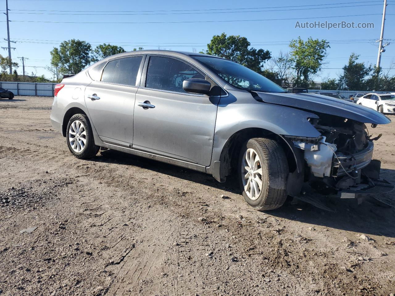 2019 Nissan Sentra S Gray vin: 3N1AB7AP8KY237334