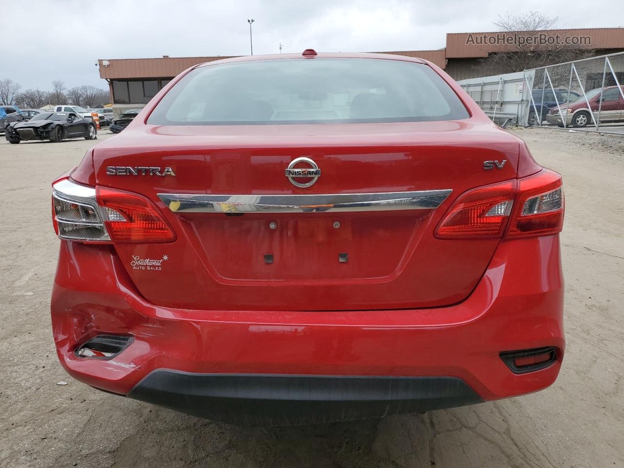 2019 Nissan Sentra S Red vin: 3N1AB7AP8KY239438
