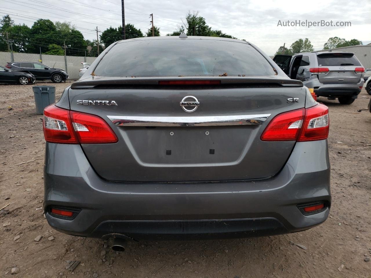 2019 Nissan Sentra S Серый vin: 3N1AB7AP8KY240007