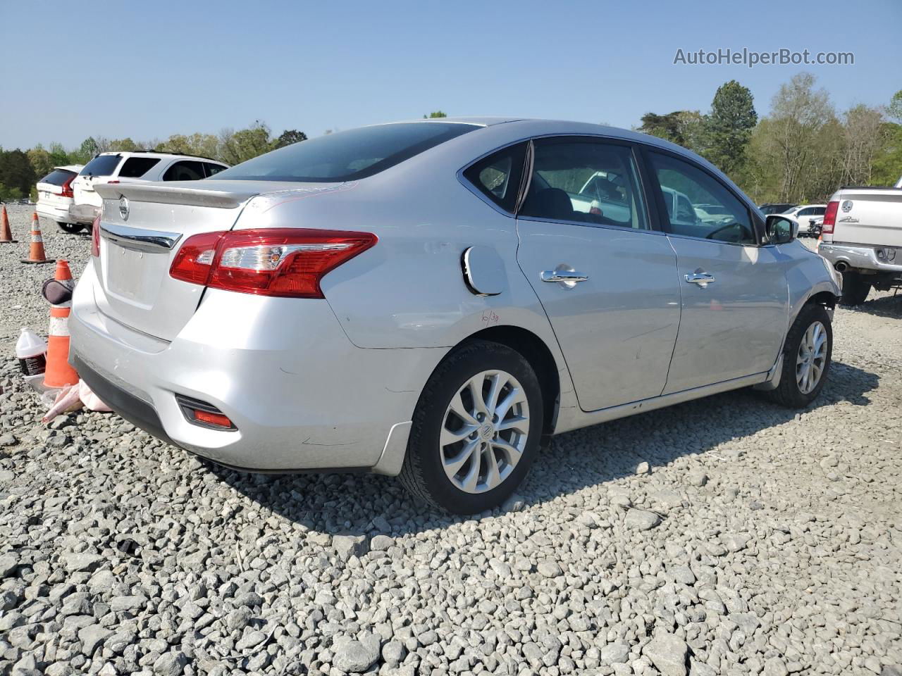 2019 Nissan Sentra S Silver vin: 3N1AB7AP8KY254974