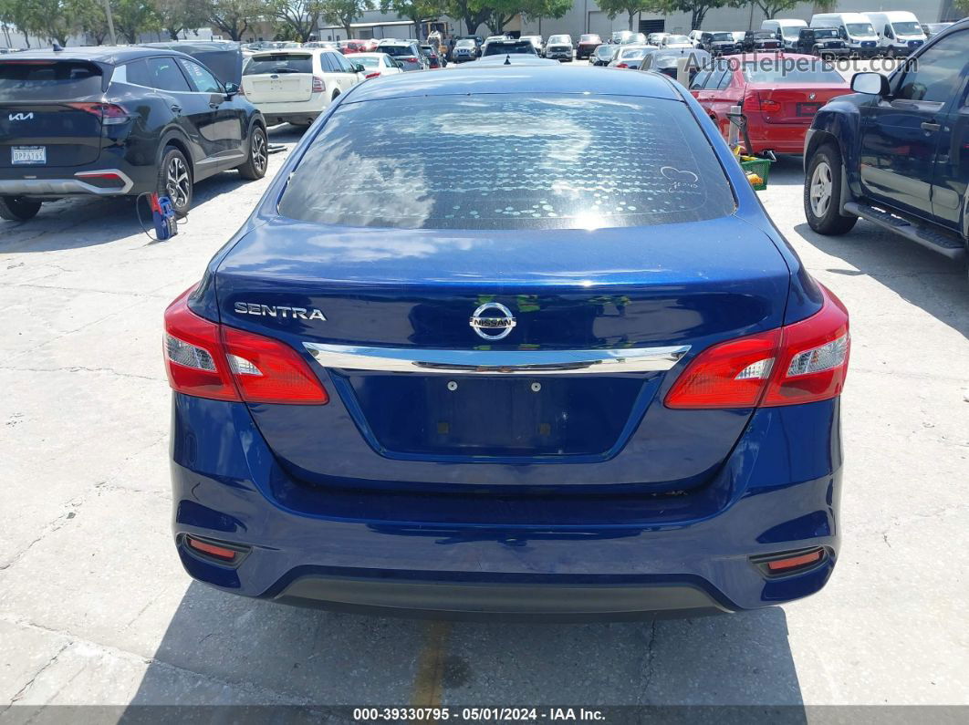 2019 Nissan Sentra S Синий vin: 3N1AB7AP8KY255378