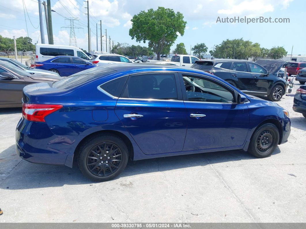 2019 Nissan Sentra S Синий vin: 3N1AB7AP8KY255378