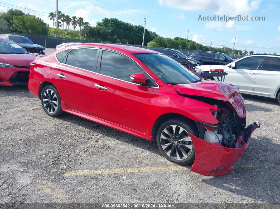 2019 Nissan Sentra Sr Красный vin: 3N1AB7AP8KY257535