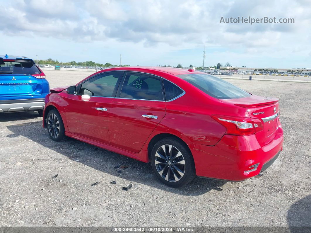 2019 Nissan Sentra Sr Красный vin: 3N1AB7AP8KY257535