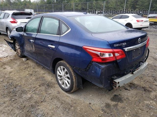 2019 Nissan Sentra S Blue vin: 3N1AB7AP8KY257776