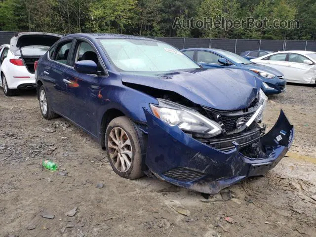 2019 Nissan Sentra S Синий vin: 3N1AB7AP8KY257776