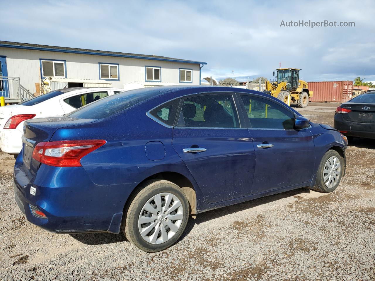 2019 Nissan Sentra S Синий vin: 3N1AB7AP8KY275274