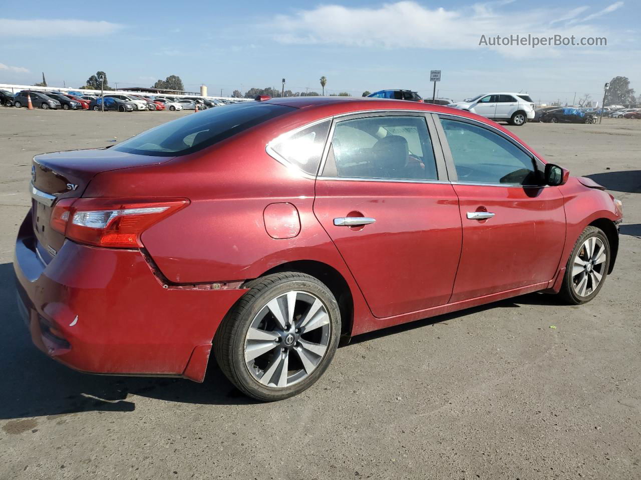 2019 Nissan Sentra S Red vin: 3N1AB7AP8KY283620