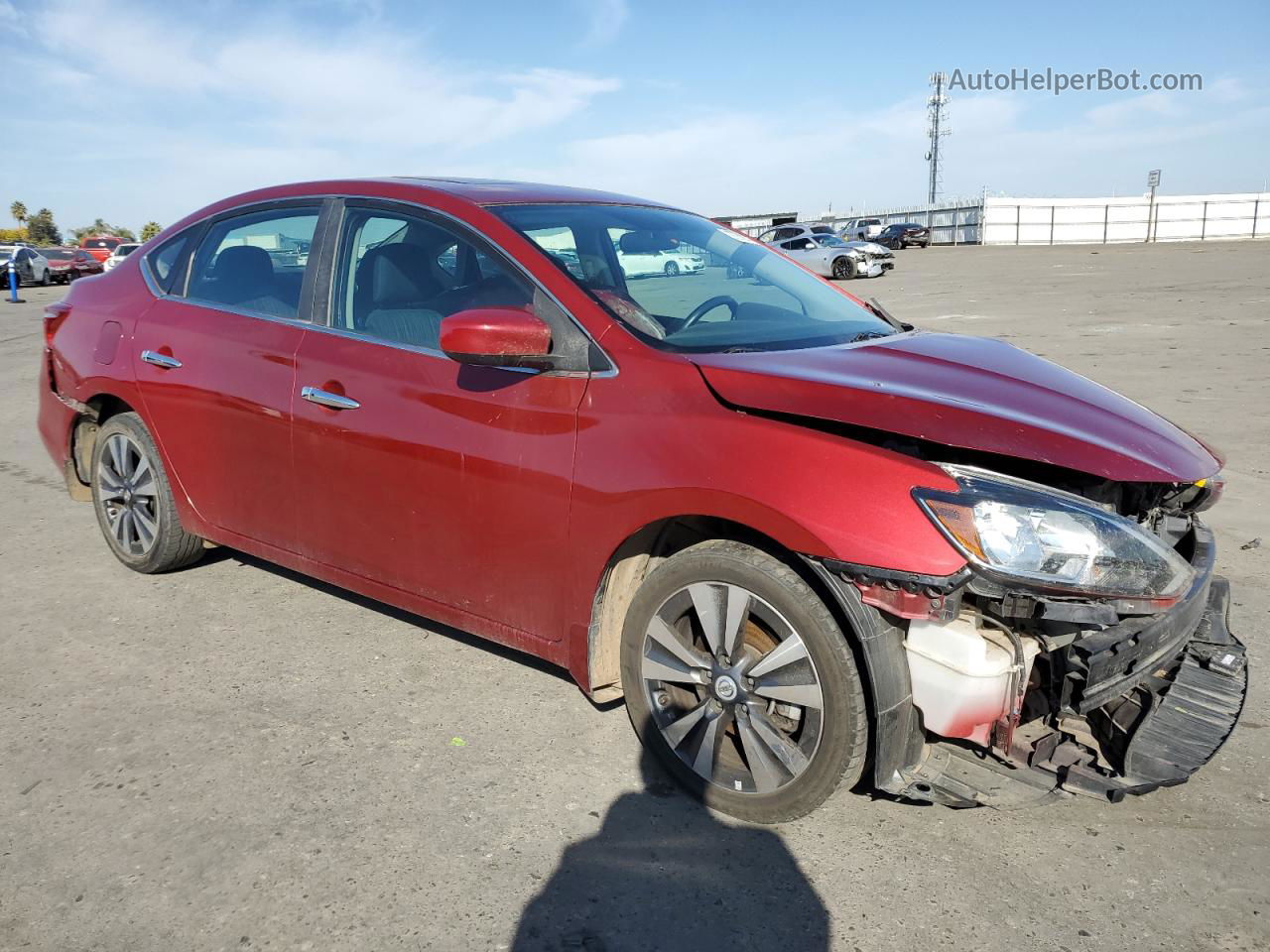 2019 Nissan Sentra S Red vin: 3N1AB7AP8KY283620