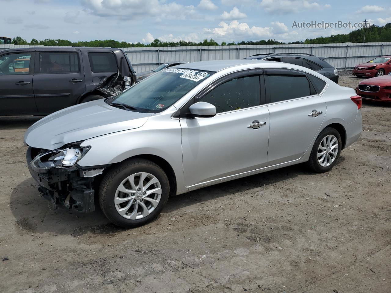 2019 Nissan Sentra S Silver vin: 3N1AB7AP8KY291023