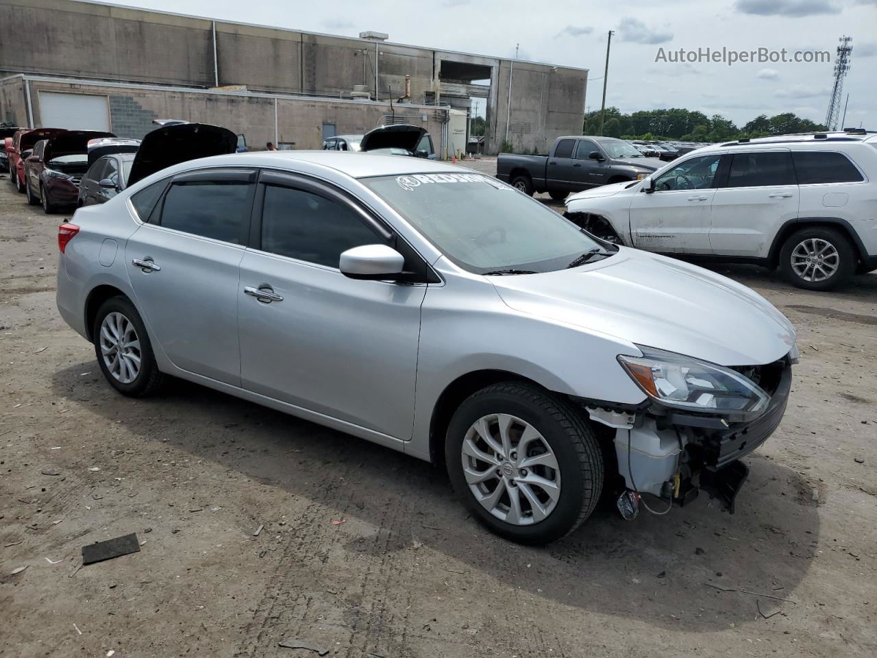 2019 Nissan Sentra S Silver vin: 3N1AB7AP8KY291023