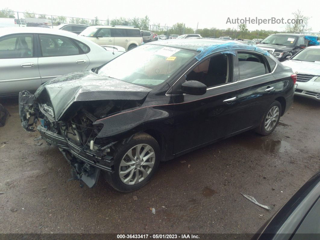 2019 Nissan Sentra Sv Black vin: 3N1AB7AP8KY345730