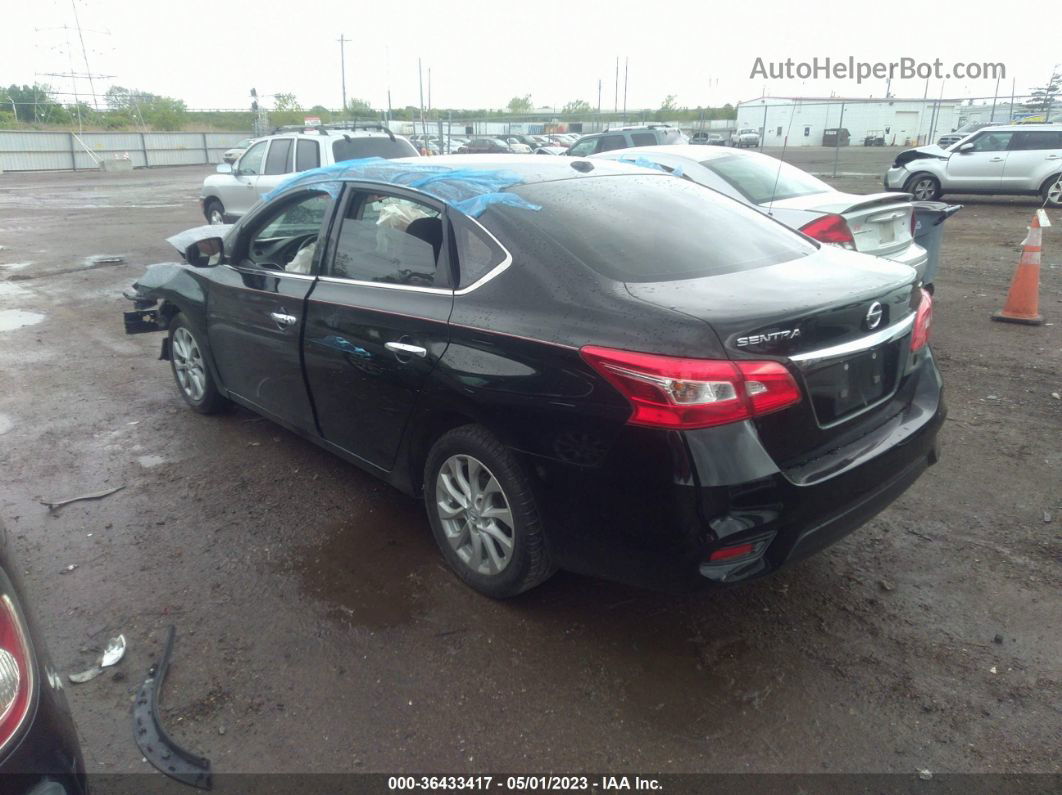 2019 Nissan Sentra Sv Black vin: 3N1AB7AP8KY345730