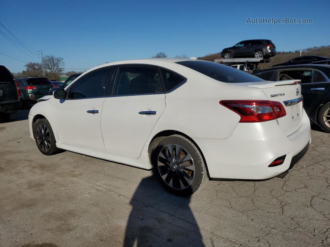 2019 Nissan Sentra S White vin: 3N1AB7AP8KY349602