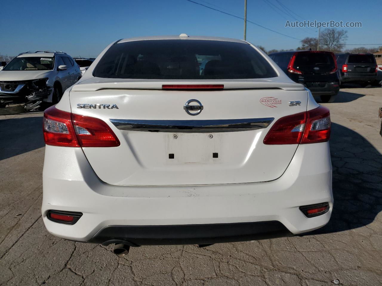 2019 Nissan Sentra S White vin: 3N1AB7AP8KY349602