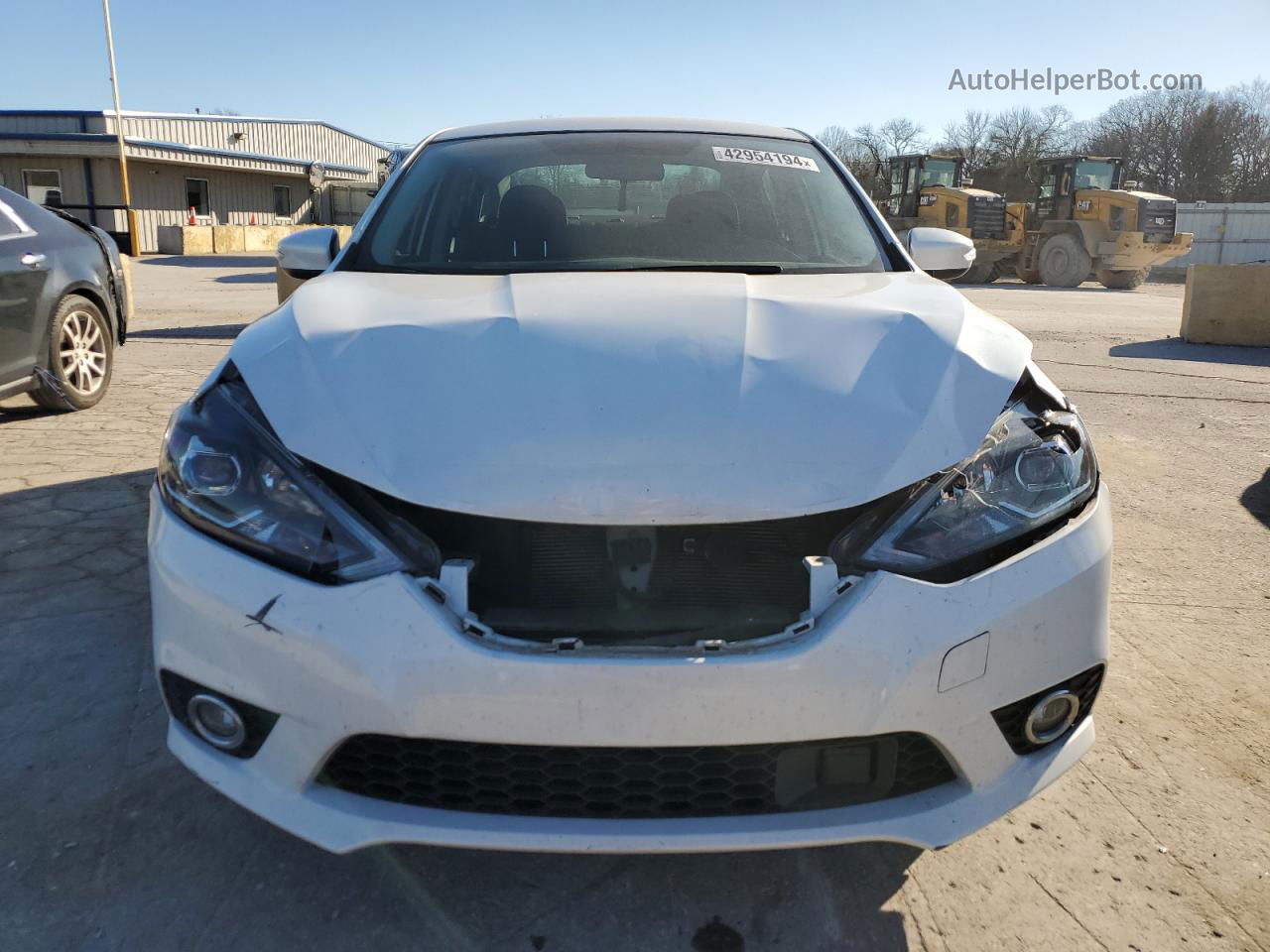 2019 Nissan Sentra S White vin: 3N1AB7AP8KY349602