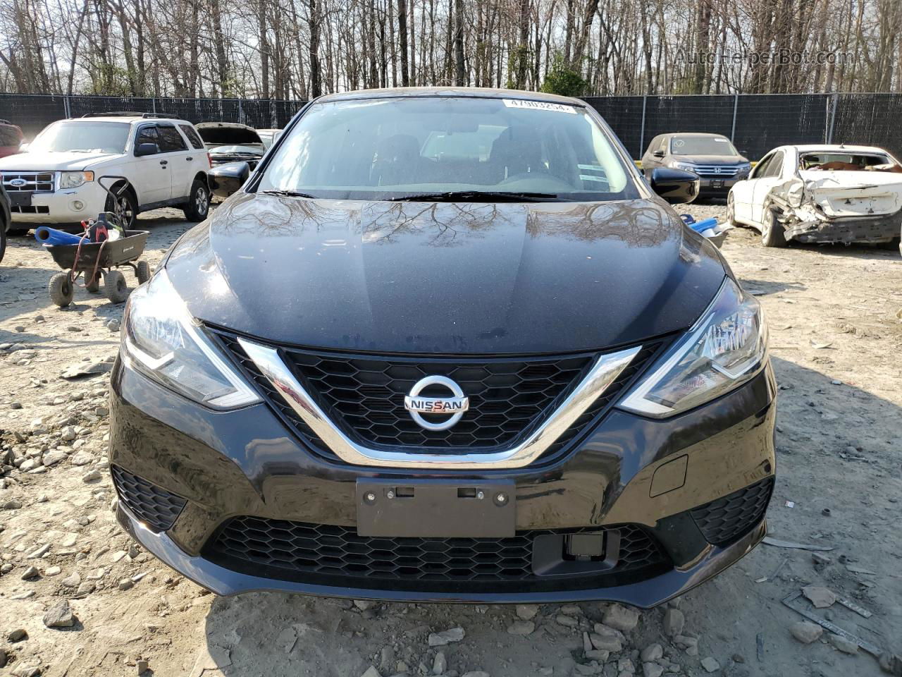 2019 Nissan Sentra S Черный vin: 3N1AB7AP8KY362110