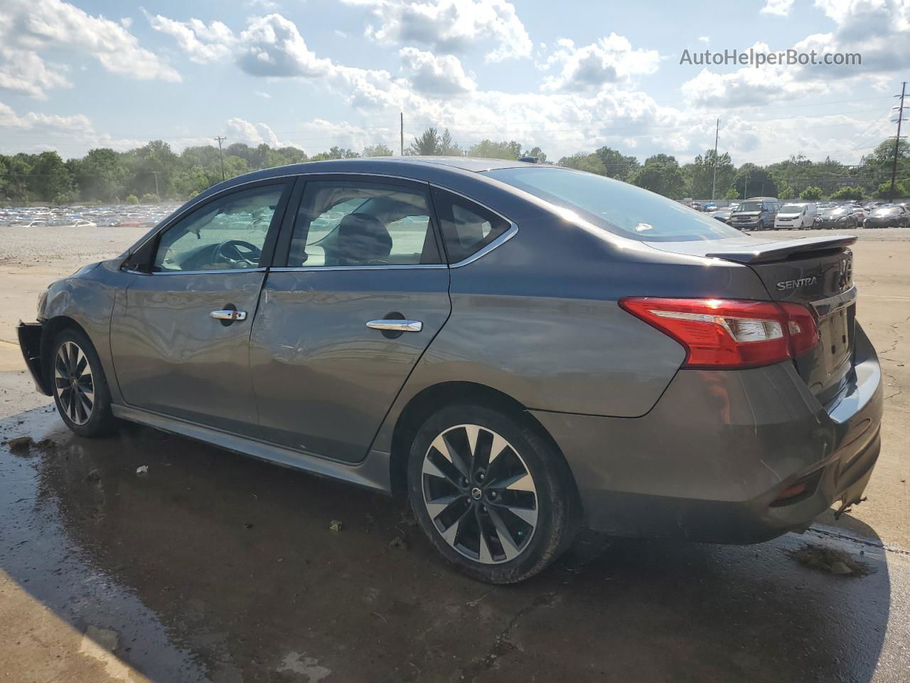 2019 Nissan Sentra S Серый vin: 3N1AB7AP8KY380669