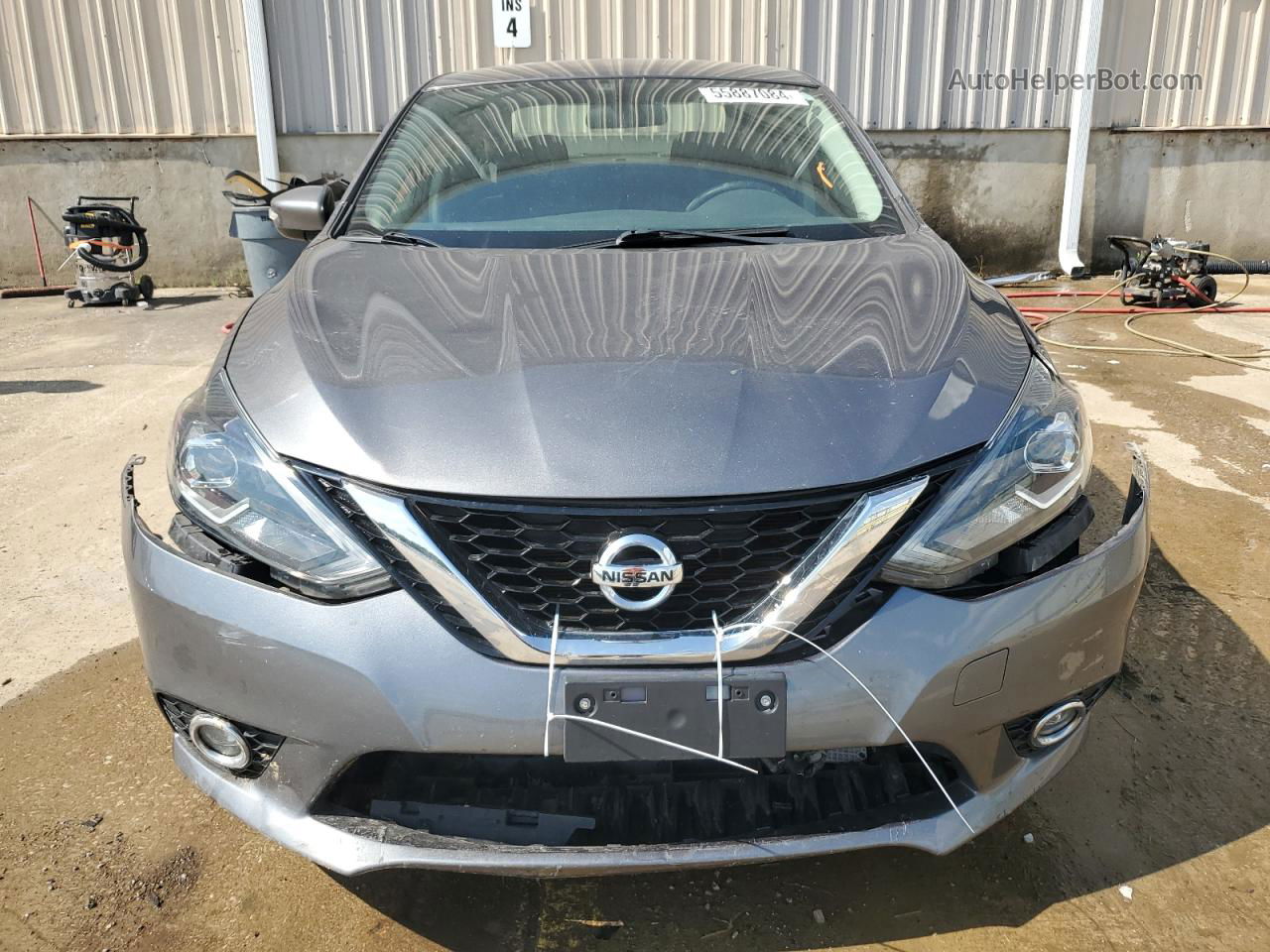 2019 Nissan Sentra S Серый vin: 3N1AB7AP8KY380669