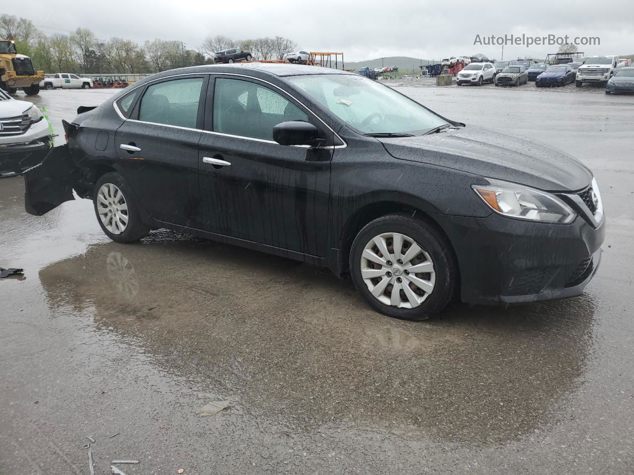 2019 Nissan Sentra S Черный vin: 3N1AB7AP8KY385323