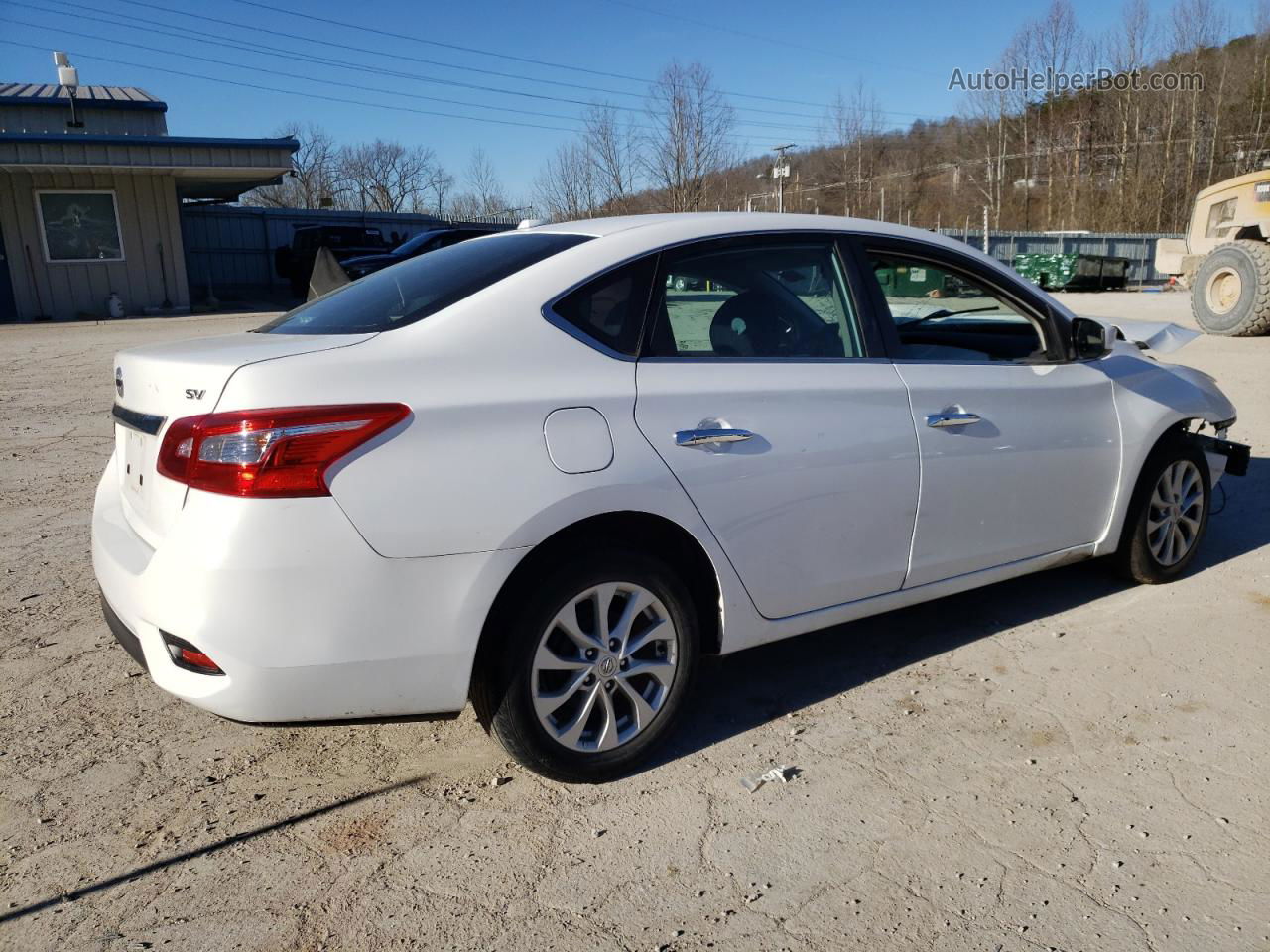 2019 Nissan Sentra S White vin: 3N1AB7AP8KY414304