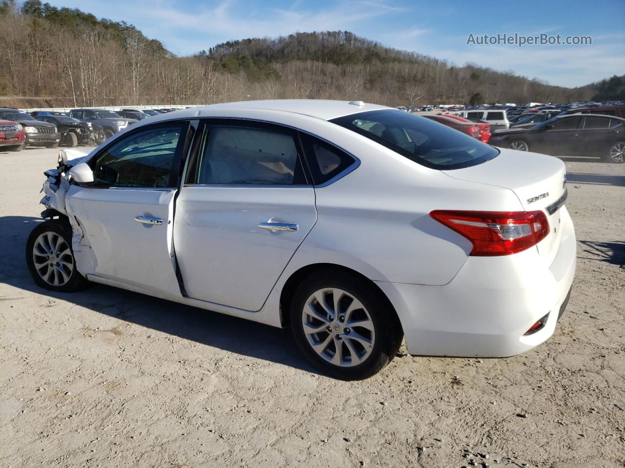 2019 Nissan Sentra S Белый vin: 3N1AB7AP8KY414304