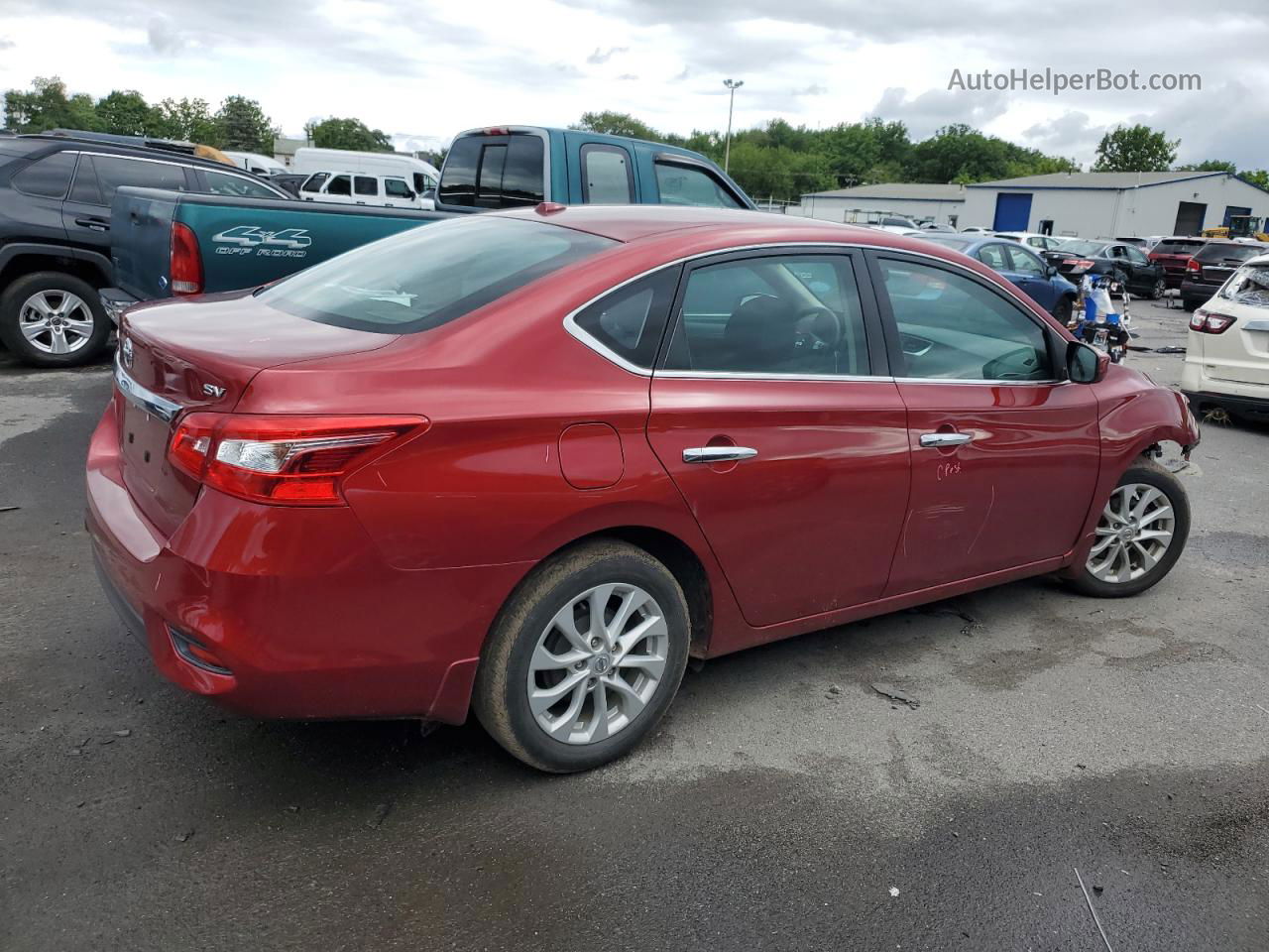 2019 Nissan Sentra S Красный vin: 3N1AB7AP8KY425349