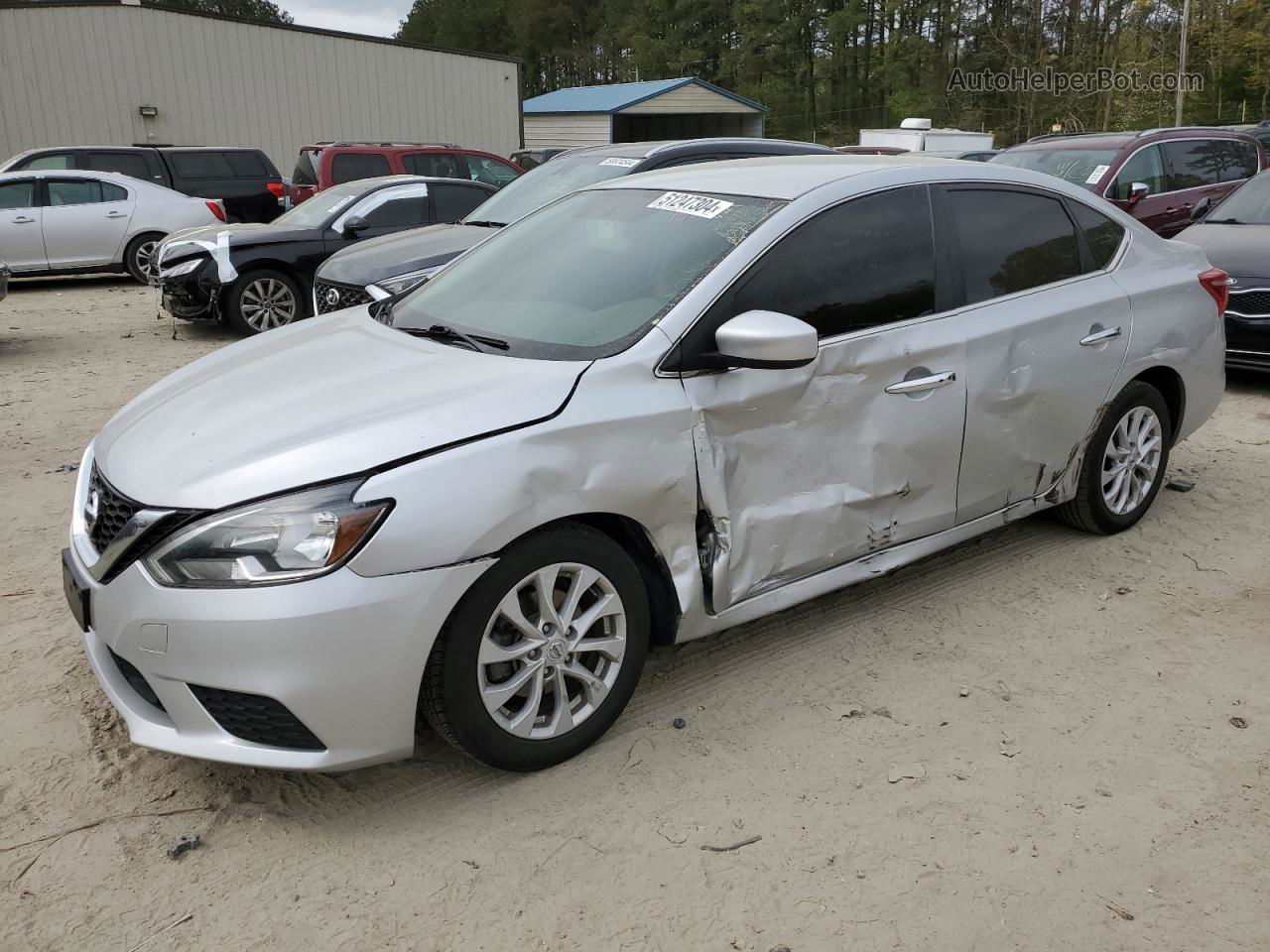 2019 Nissan Sentra S Silver vin: 3N1AB7AP8KY427845