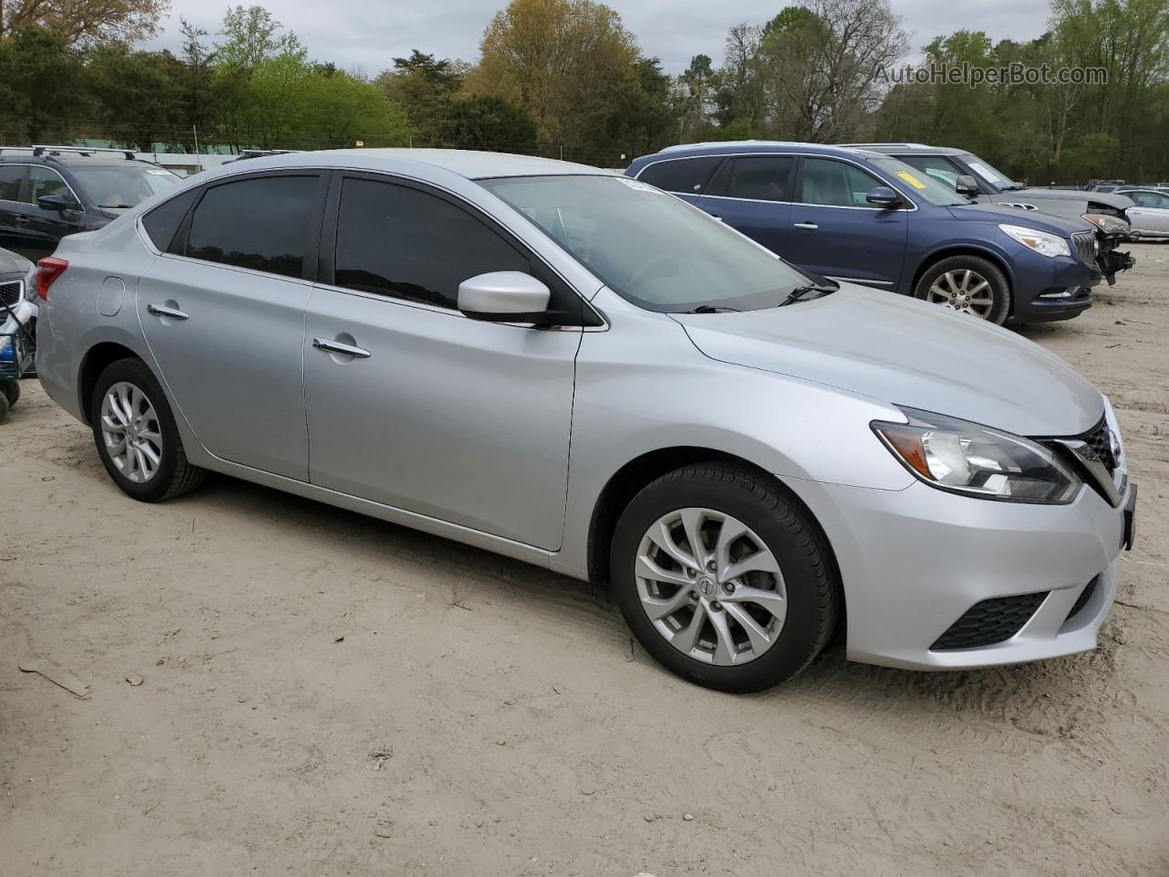 2019 Nissan Sentra S Silver vin: 3N1AB7AP8KY427845