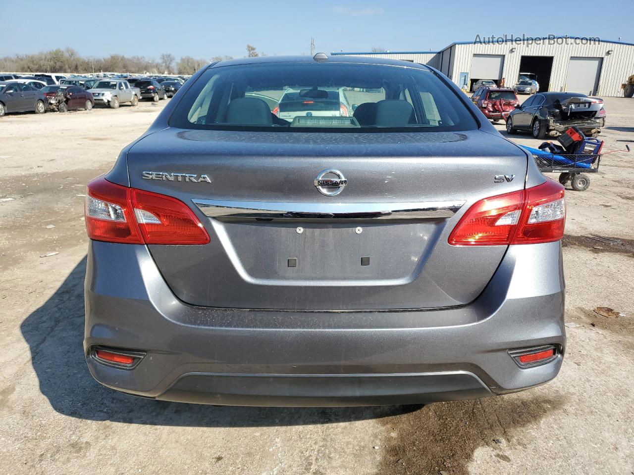 2019 Nissan Sentra S Серый vin: 3N1AB7AP8KY428834