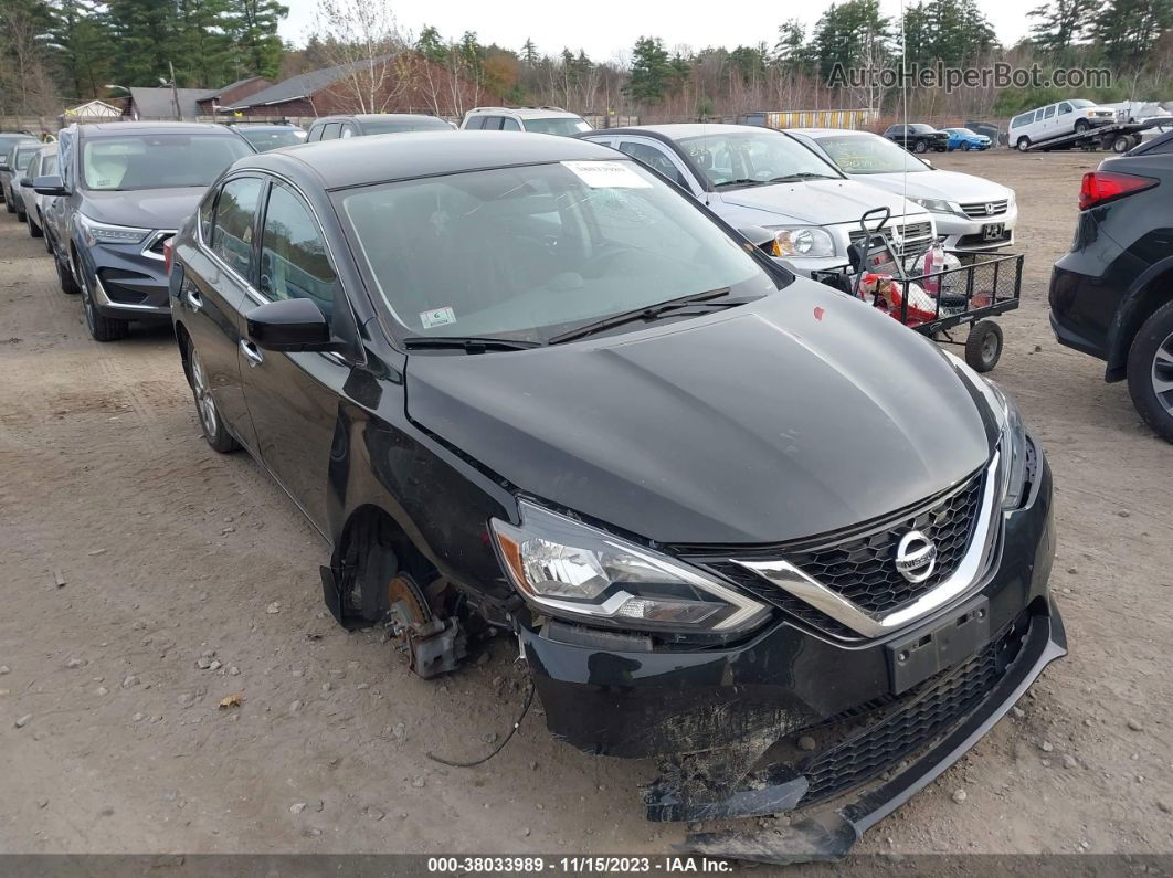 2019 Nissan Sentra Sv Black vin: 3N1AB7AP8KY439431