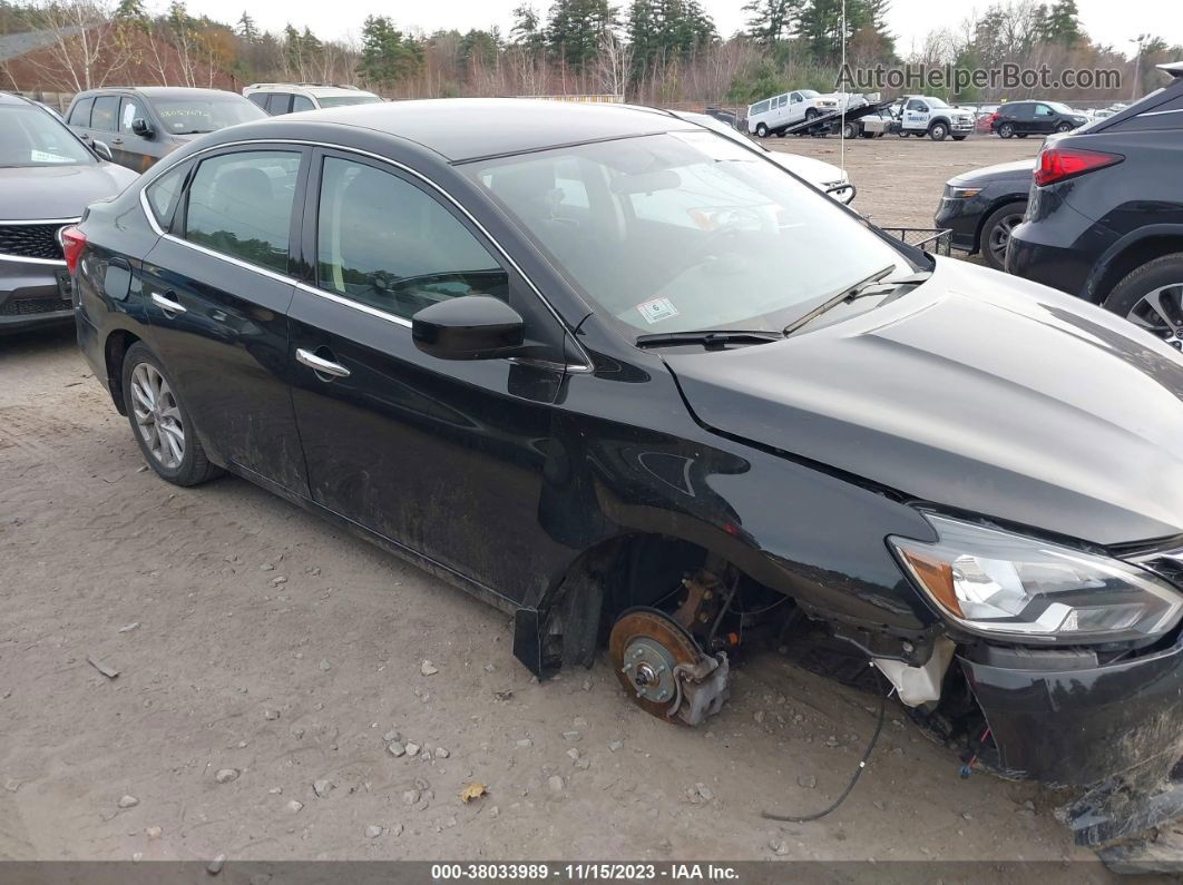 2019 Nissan Sentra Sv Black vin: 3N1AB7AP8KY439431