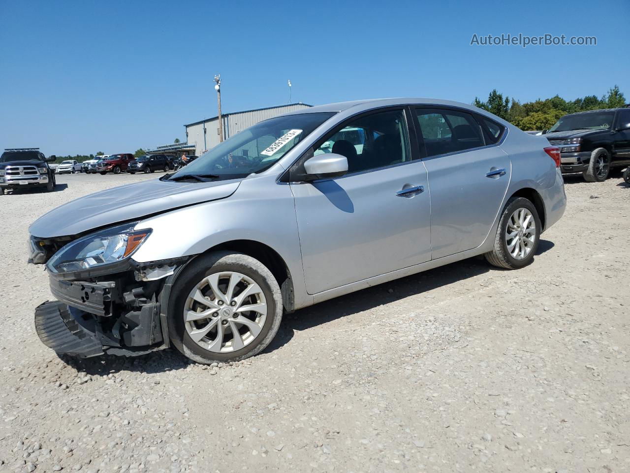 2019 Nissan Sentra S Серебряный vin: 3N1AB7AP8KY449148