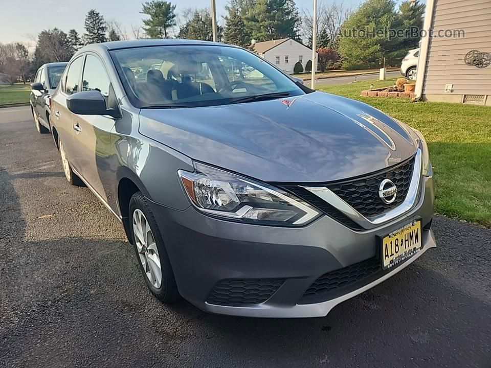 2019 Nissan Sentra S/sv/sr/sl Gray vin: 3N1AB7AP8KY453443