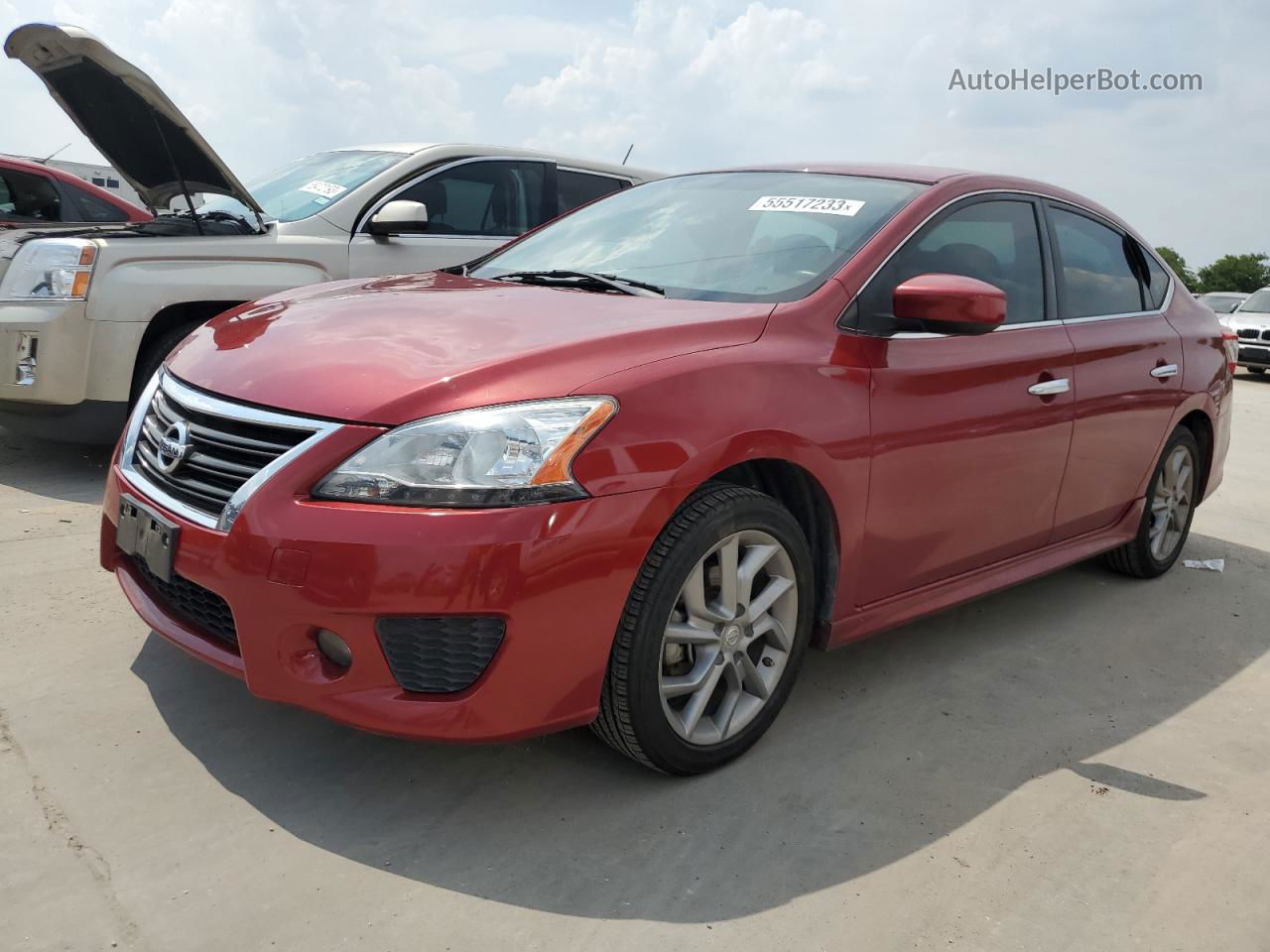 2014 Nissan Sentra S Red vin: 3N1AB7AP9EL623634