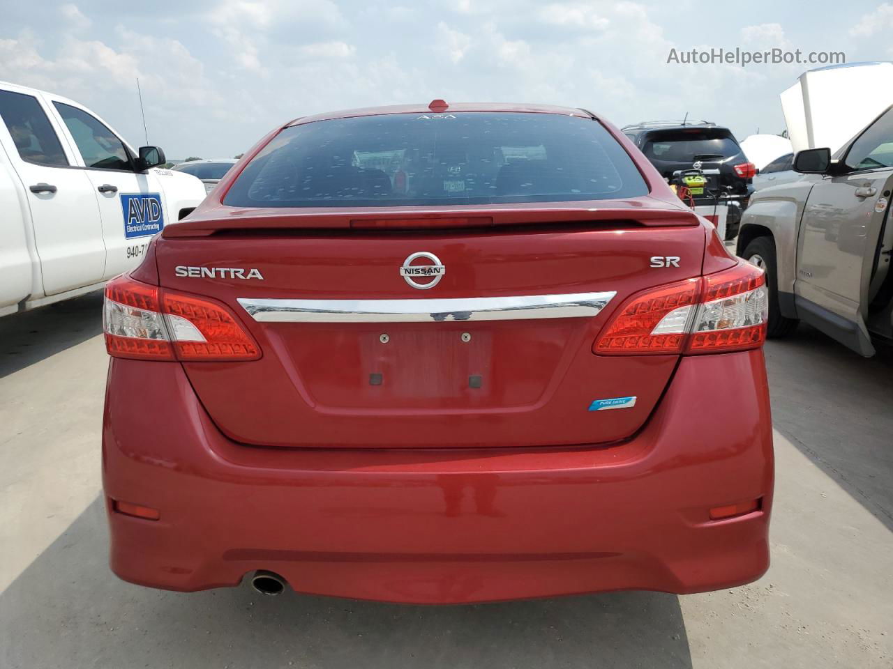 2014 Nissan Sentra S Red vin: 3N1AB7AP9EL623634