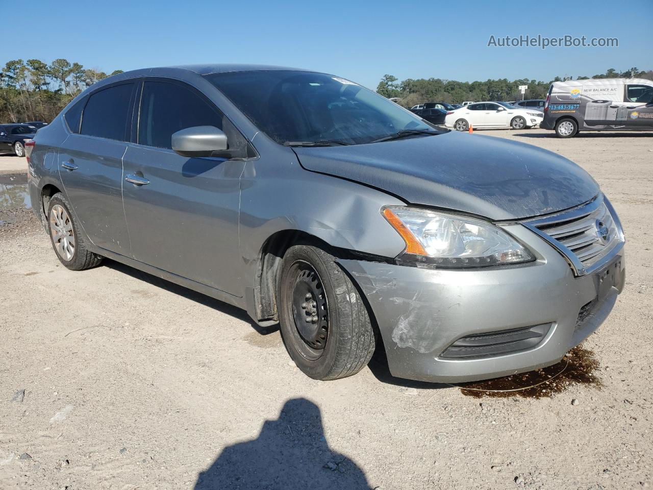 2014 Nissan Sentra S Gray vin: 3N1AB7AP9EL662529