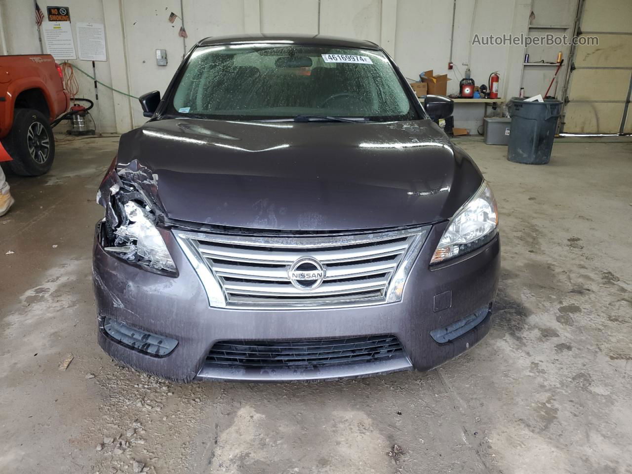 2014 Nissan Sentra S Серый vin: 3N1AB7AP9EL688905