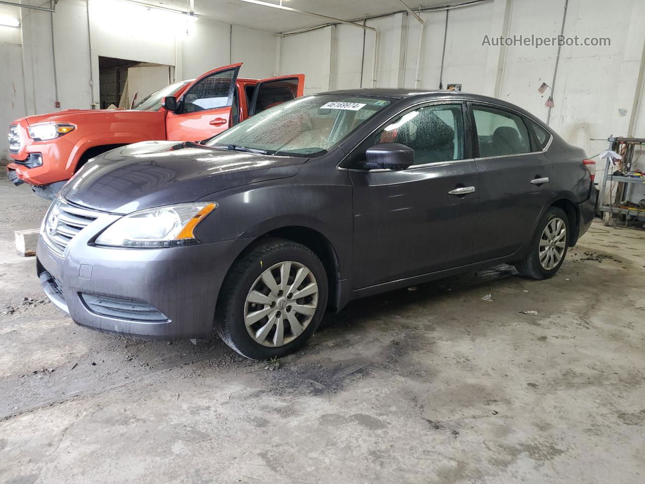 2014 Nissan Sentra S Серый vin: 3N1AB7AP9EL688905