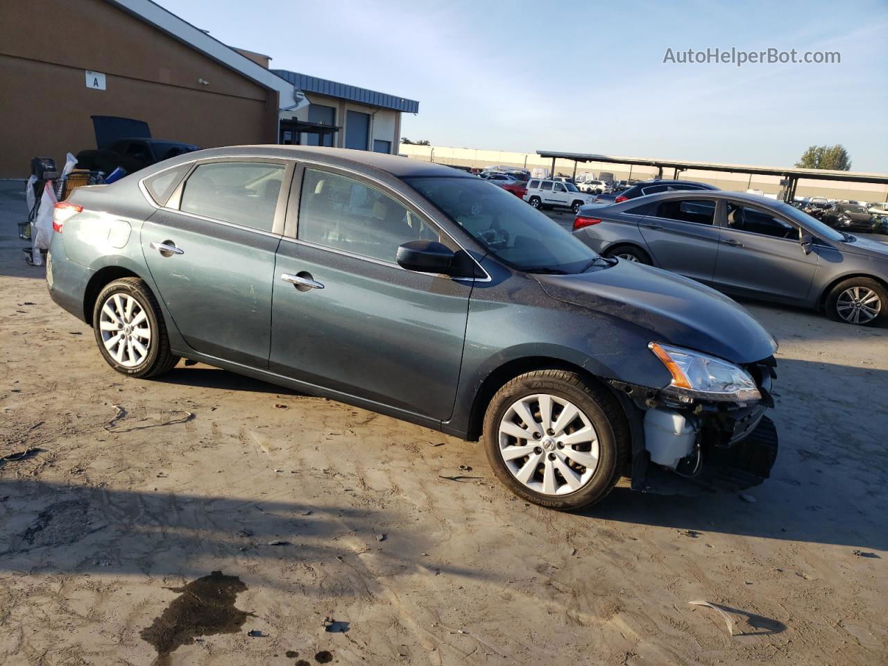 2014 Nissan Sentra S Blue vin: 3N1AB7AP9EY209790