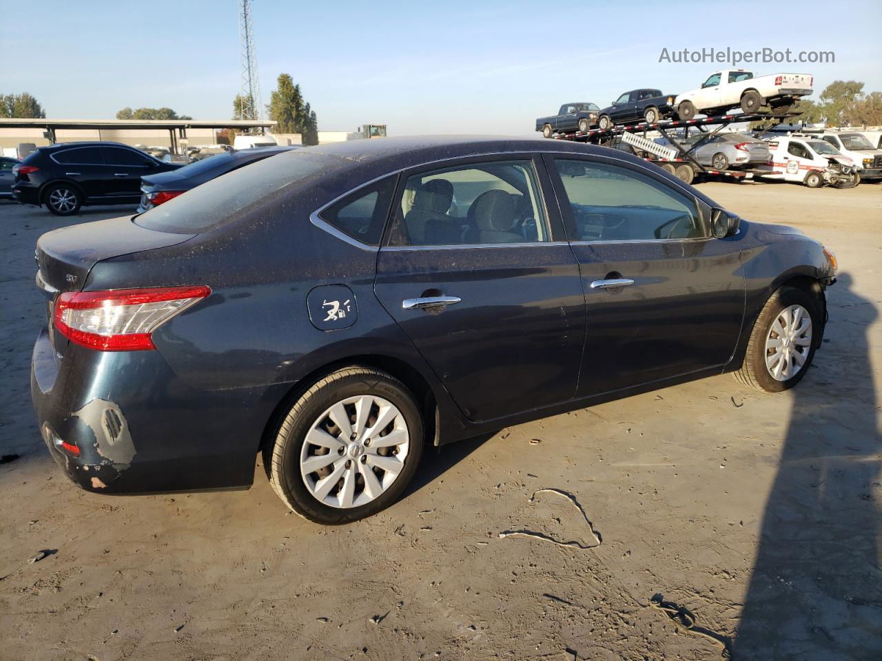 2014 Nissan Sentra S Blue vin: 3N1AB7AP9EY209790