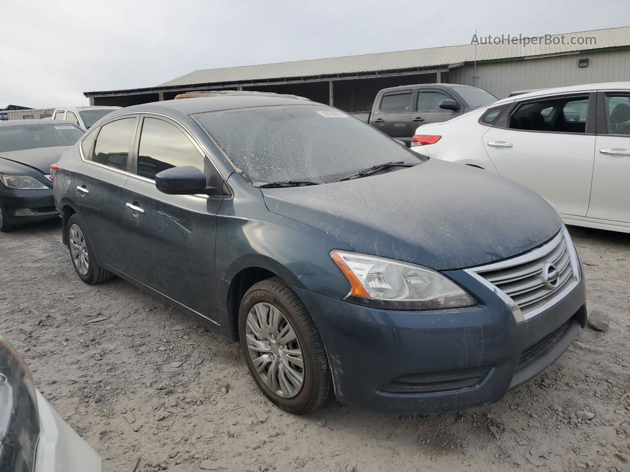 2014 Nissan Sentra S Blue vin: 3N1AB7AP9EY212494