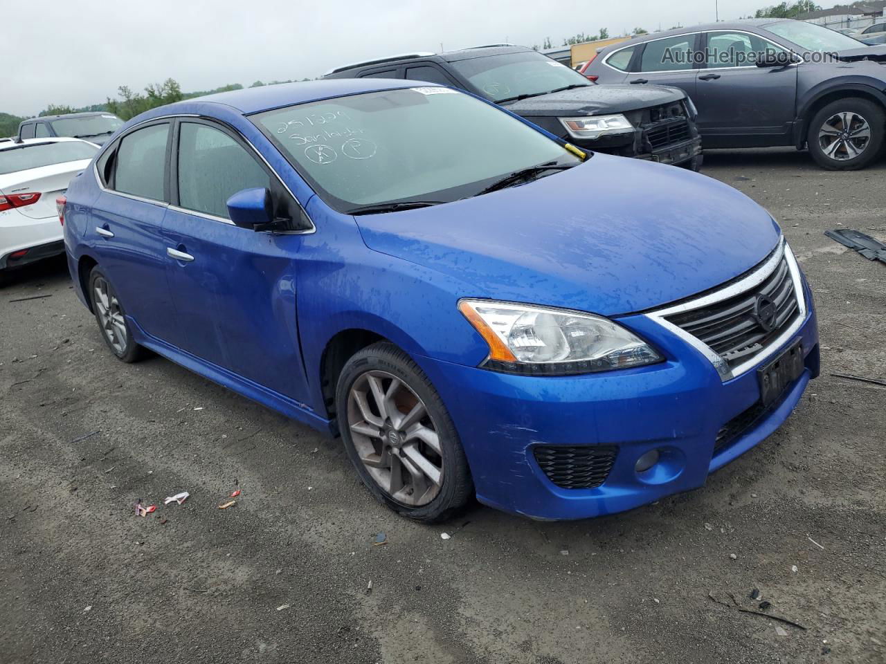 2014 Nissan Sentra S Blue vin: 3N1AB7AP9EY251229