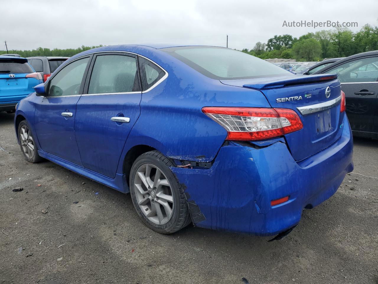 2014 Nissan Sentra S Blue vin: 3N1AB7AP9EY251229