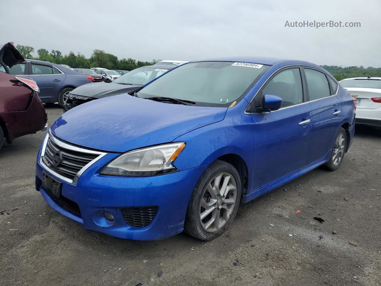 2014 Nissan Sentra S Blue vin: 3N1AB7AP9EY251229